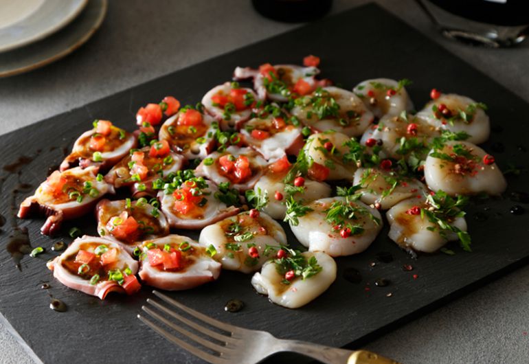 国産バルサミコ酢レシピ 国産バルサミコ酢のタコのカルパッチョソース